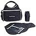 DUELLETTE 21 BS Tandem Stroller includes Free Changing bag with Accessories, 2 Free footmuffs 2 Free rain covers Midnight Black