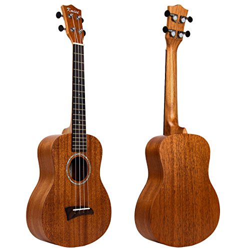 Kmise - Ukelele tenor, 66 cm, madera maciza de caoba, puente de palisandro, mate, Brown 1