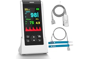Oxymètre de pouls rechargeable HealthTree, oxymètre de pouls portable, nourrisson et adulte moniteur de saturation en oxygène sanguin du bout des doigts, vérification avec SpO2 et fréquence cardiaque