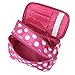 Japace® High Premium Fashion Design Multifuctional Womens Ladies Girls Cute Polka Dots Pattern Double Layer Dual Zipper Cosmetic Bag Toiletry Bag Makeup Bag Hand Case Bag Tool Storage -Style 5