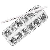 3000 NAIL RHINESTONE 1.5MM ROUND DIAMANTE ART DIAMOND SILVER FREE CASE FREE PICKER SILVER RHINESTONE