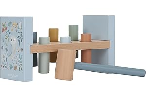 Little Dutch Hammerbank Klopfbank Holz - Forest Friends blau