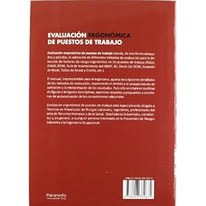 EVALUACIÓN ERGONÓMICA DE PUESTOS DE TRABAJO (Ingenieria (paraninfo))