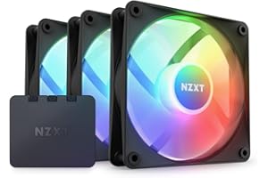 NZXT F120RGB Core - 120mm hub-mounted RGB Fan - Triple Pack (Black) w/RGB Controller