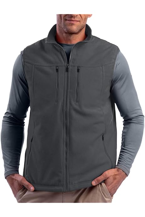 Mens fleece vest with inside pockets Clearance