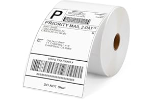 Phomemo 500 unidades de rollo térmico 4 x 6 – Etiquetas térmicas de envío, etiquetas de paquete, compatibles con Rollo Phomemo y todas las impresoras de etiquetas de 4 x 6