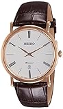 Seiko Herren Analog Quarz Uhr mit Leder Armband SKP398P1