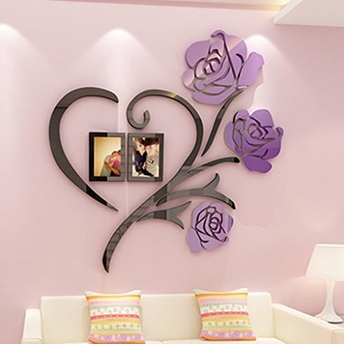 LBZPQ LYTSM® Photo Wall, Creative personality 3D Three-dimensional Wall Sticker bedroom Warm bedside Background decoration Wall Decor (Color : #4, Size : 100*100cm)