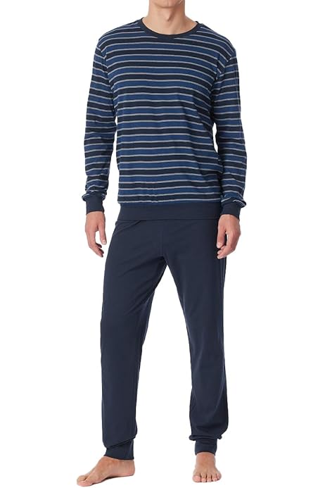 Pigiama Lungo Uomo Schiesser - 100% Cotone, Comodo E Morbido - Foto 4