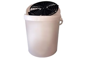 AUTO-STYLE Cubo de Lavado de Coches 15L Blanco + Tapa + Grit Guard
