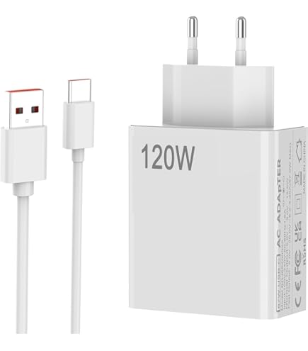 Cargador Rápido 120W USB-C Para Xiaomi, Redmi, Poco - Compatible Con Mi 15 Ultra, 14, Note 13 Pro+, HyperCharge