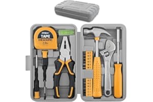 Hi-Spec Juego de Herramientas Básicas de 20 Piezas para Reparaciones en el Hogar y Oficina, Compacto y Portátil en Estuche del Tamaño de un Libro