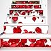 Produktbild XiYunHan Treppen Selbstklebende Tapete Rote Rose Hauptdekoration 3D Abnehmbare DIY 3D Aufkleber Moderne HD Wasserdichte Treppe Tapeten kaufen Drei Bekommen Eins Frei