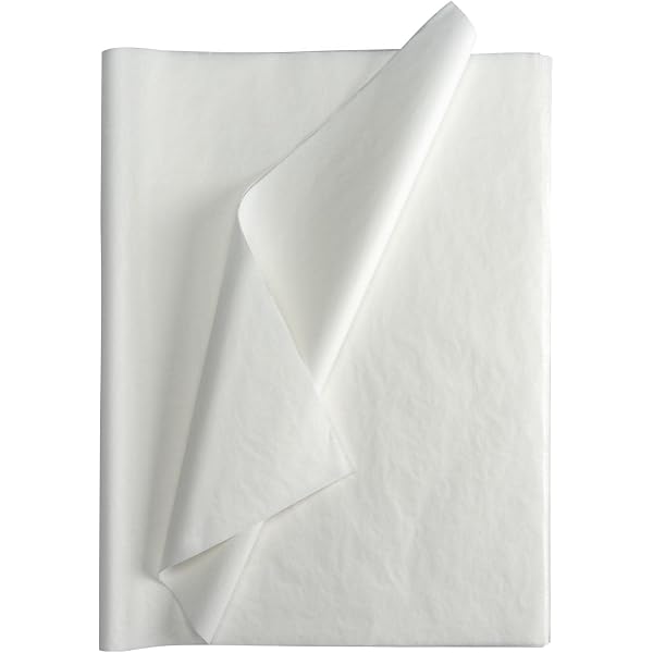 Homey Mart Seidenpapier, Säurefrei, Weiß, MG 18 G/m², Für Dekorative Skizzen, Basteln, Verpacken, 450 Mm X 700 Mm, 45 Blatt