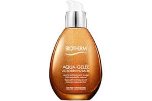 BIOTHERM, Aqua-Gelée Autobronzante, Sérum Autobronzant Hydratant, Effet Bronzé Naturel et Progressif, Sans Traces, Tous Types de Peaux, 50 ml