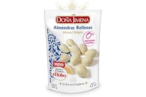 DOÑA JIMENA - Amandes garnies sans sucre, qualité suprême, friandises typiques de Noël, recette artisanale, 200g