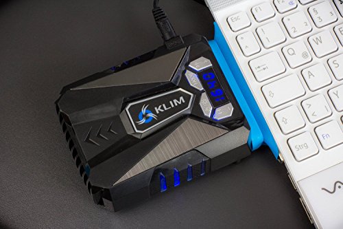 KLIM Cool Universaler Kühler für Spielekonsole Laptop PC – Hochleistungslüfter für schnelle Kühlung – USB Warmluft-Abzug (Blau) - 6