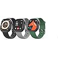 Haino Teko Germany TOP-9 mini Smart Watch Real AMOLED Display Square Touch Screen and AOD (Always On Display) Complete Fitness Tracker Watch Made With Carbon Neutral Material Coming with 3 Pairs Strap