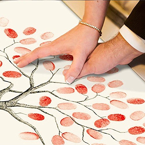 Personalisierte Fingerabdruck Gemälde Leinwanddrucke – Laub (inkl. 12 Druckfarben) , blank , 40*60cm - 7