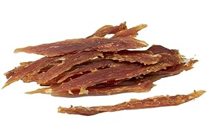 duvoplus, Meat! Jerkies D'Anatra 1000g - ± 181st, deliziosi filetti di Anatra secchi per Cani, Senza Cereali o glutine, Senza Zucchero Aggiunto, Ideale Come Snack e/o ricompensa