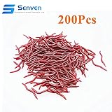 ※ Features características del producto: suave, se puede unir fácilmente al gancho. Para colgar en los anzuelos de pesca y será vivo en el agua. El gusano y el diseño en forma de gusano rojo son realistas y atraen la atención de los peces. Es una herramienta de pesca para pescadores.