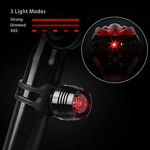 LED Fahrradlicht,Topoint wasserdicht 2500 Lumen Fahrradlampe Set,super helle USB led Taschenlampe ,Frontlicht(5 Modus) + Rücklicht(3 Modus) für Radfahren Camping Outdoor Sport Jagen wandern - 6