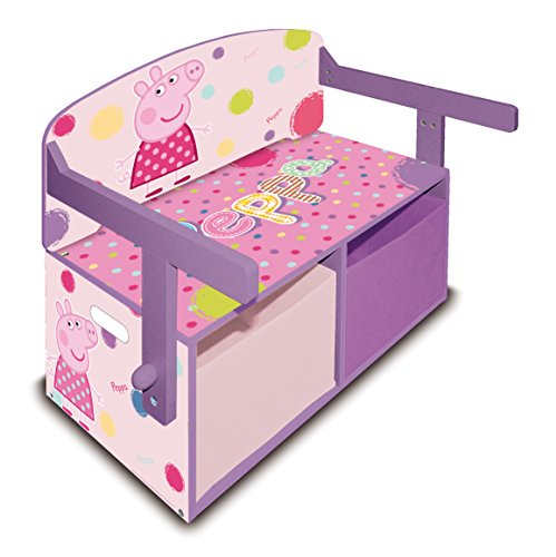 Arditex – Desk and Office Furniture – Wooden Chest of Toys – 3 in 1 078378 – Licensed Peppa Pig – The Pig