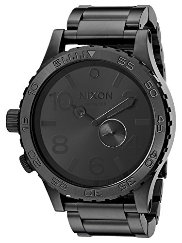 Nixon Herren-Armbanduhr 51-30 Tide All Black Analog Quarz Edelstahl A057001-00