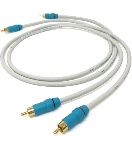 Câble Audio QED QE2453 - 1 Mètre - Rouge - Qualité Hi-Fi - Garantie à Vie - 10