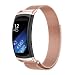 Produktbild Fulltime® New Milanese Magnetschleife Edelstahl-Band für Samsung Gear Fit 2 SM-R360 Smartband Sport Tracker, 200mm (Rosa)