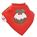 Zippy Fun Christmas Baby and Toddler Bandana Bib - Absorbent 100% Cotton Front Dribble Bibs with Adjustable Snaps (4 Pack Gift Set) Boys Christmas Blue and Red