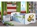 Produktbild Kocot Kids Kinderbett Jugendbett 70x140 80x160 80x180 Blau mit Rausfallschutz Matratze Schublade und Lattenrost Kinderbetten für Junge - Bagger 180 cm