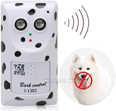 Ultrasonic Deterrent Bark Stopper Anti No Bark Stop Dog Barking Control Device Hanger for Small Medium Dog (White)