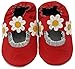 MiniFeet Soft Leather Baby Shoes, Ruby Red Sandal 18-24 Months