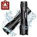Produktbild LED Taschenlampe [2 Stück] Agedate Taktische Taschenlampe 1800 Lumen Extrem Hell, IP65 Wasserfest, 5 Modis Einstellbar CREE T6 Handlampe für Camping, Wandern und Notfälle (Batterie Nicht Enthalten)
