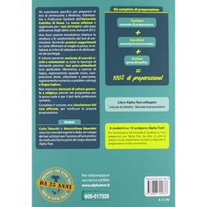 I test per la Cattolica. Medicina, odontoiatria, professioni sanitarie. Eserciziario