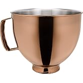 Stainless Steel Bowl Polished Copper-BDR For Kitchenaid 4.8 L Stand Mixer
