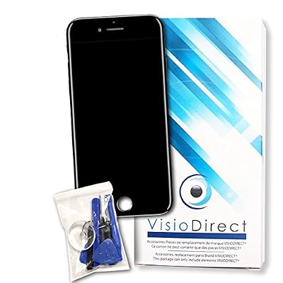 Visiodirect Ecran complet pour iPhone 7 Plus noir vitre tactile + ecran LCD sur chassis de telephone portable + outils - Visiodirect -