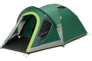 Coleman Kobuk Valley Camping Tent | lightweight 4 Person Igloo Tent with extra dark bedroom | 4 Man Dome Tent with Awning | 100% waterproof WC 4.500