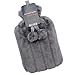 Plain Grey Furry Hot Water Bottle