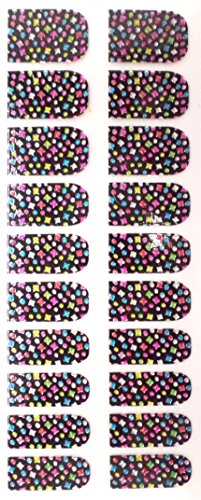 Bling Nail Foils, Pack of 20 wraps, Multicoloured Mosaic