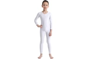 iEFiEL Body da Ginnastica Artistica Bambina Tuta Sportiva Elastica Leotard Vestito da Balletto Ragazza con/senza Zipper per Competizione Allenamento Dancewear 3-16 Anni