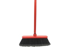 HERSIG - Escoba roja con Palo | Cepillo Rojo con Palo.