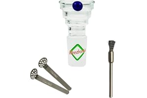 WEEDNESS Tête de bang en verre 18,8 mm coupe 3 étages Set de 3 pièces - Tête enfichable Chillum Adaptateur Accessoires Tête Head Bowl