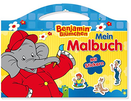 Preisvergleich Produktbild Benjamin Blümchen - Mein Malbuch: Mit Stickern