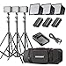 Price comparison product image Neewer 3x 160 LED Dimmable Light Kit Includes:(3)CN-160 LED Light (3)LED Softbox (3)Li-Ion Battery Replacement for SONY NP-F550 F570 (1)USB Battery Charger (3)Light Stand (1)Bag