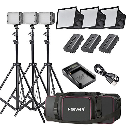Neewer CN-160 LED Kit de Lumière Vidéo Panneau de Lumière Dimmable avec Sac pour Lumières et Acc Neewer CN-160 LED Kit de Lumière Vidéo Panneau de Lumière Dimmable avec Sac pour Lumières et Acc