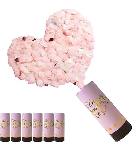 5er Set Konfetti-Kanonen Mit Roten Rosenblättern – 60 Cm Lang, Ideal Für Hochzeiten & Partys