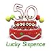 50th Birthday Lucky Sixpence Gift, Great good luck present idea for man or woman