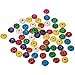 Produktbild PandaHall-100 Stuck gemischt bleifrei Abakus holzperlen, gefarbt, 14 mm Durchmesser, 5 mm dick, Loch: 3 mm